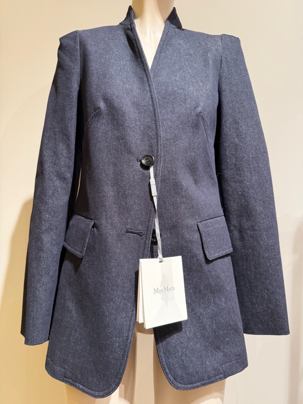 MaxMara Women's Dark Denim Blazer - Picture 6 of 15